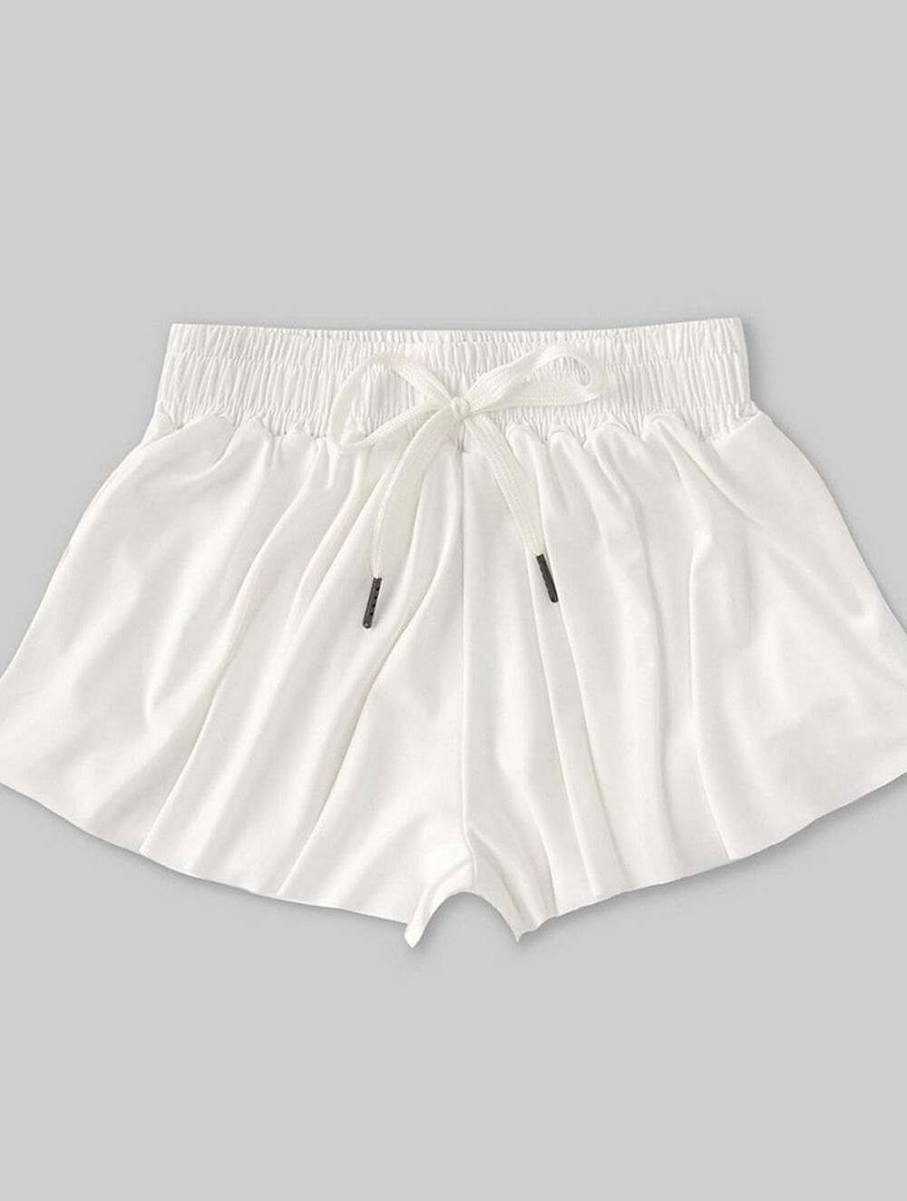 Avia White Elastic Waist Athletic Shorts
